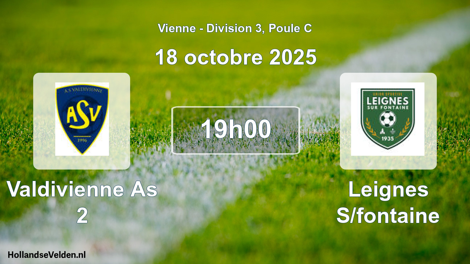 Geplande wedstrijd: Valdivienne As 2 - Leignes S/fontaine (18 octobre 2025)