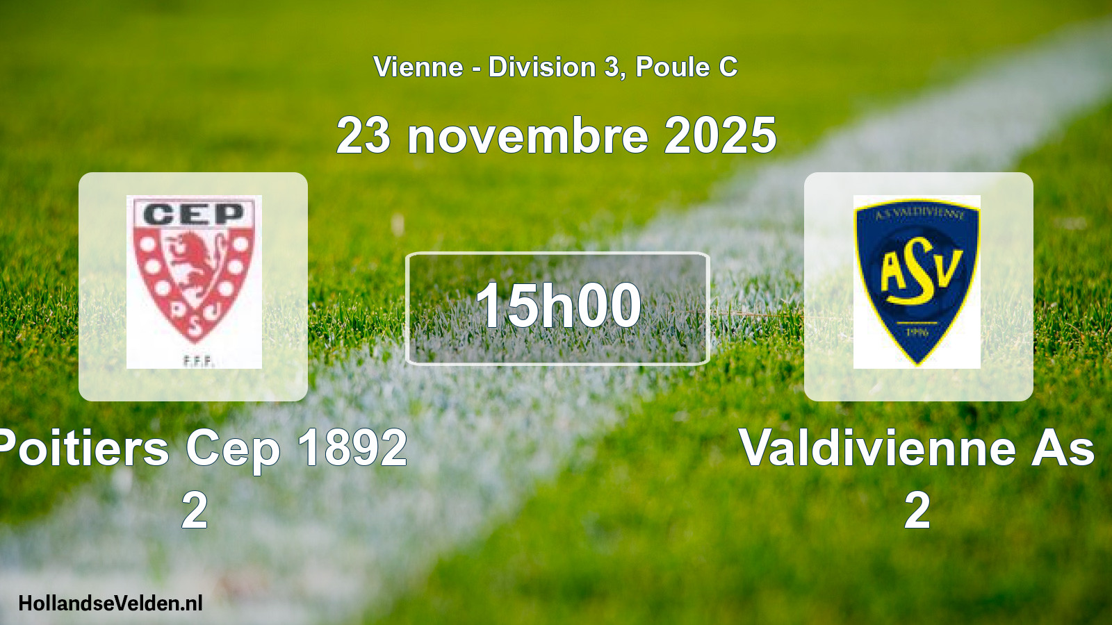 Geplande wedstrijd: Poitiers Cep 1892 2 - Valdivienne As 2 (23 novembre 2025)