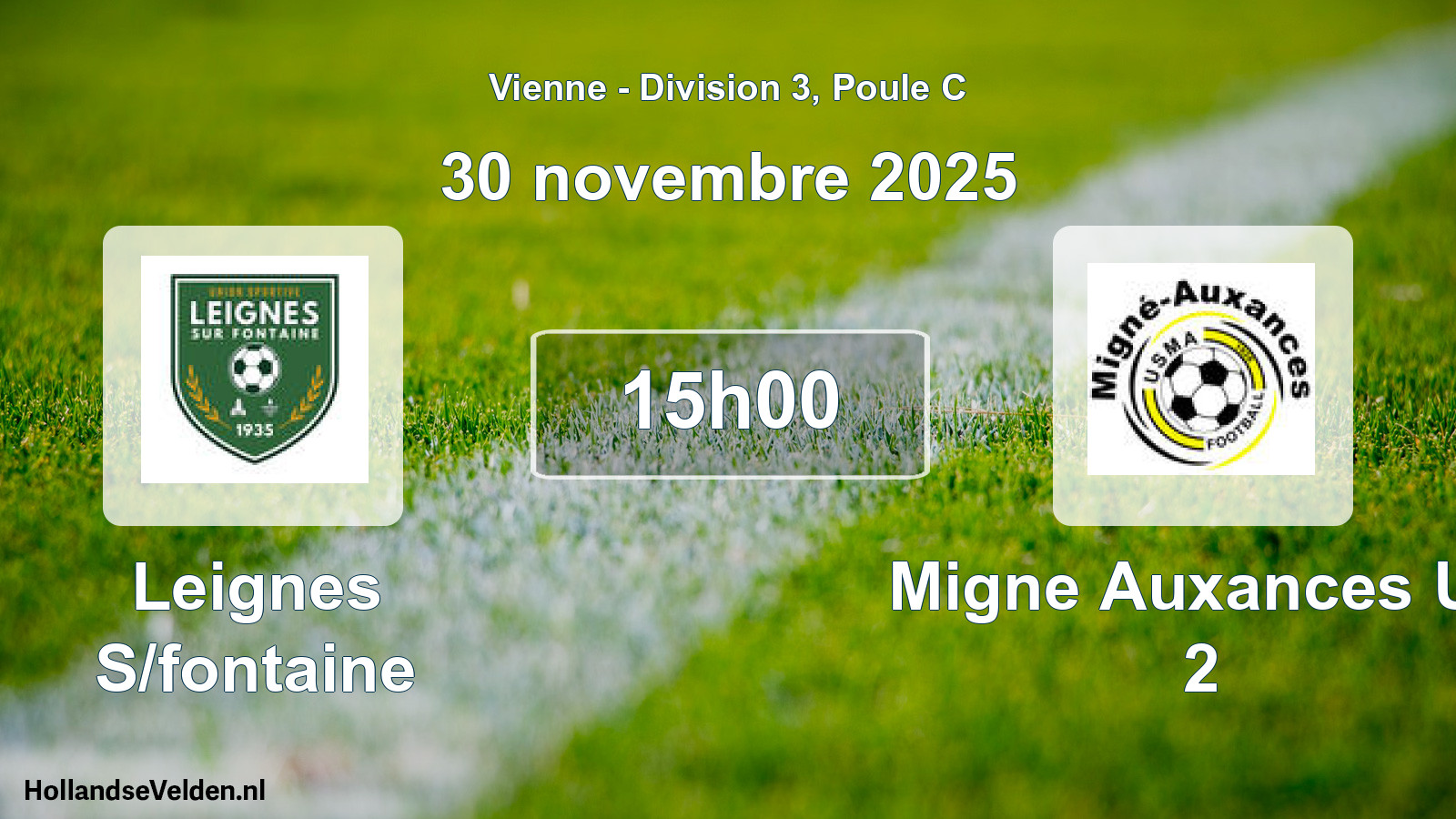 Geplande wedstrijd: Leignes S/fontaine - Migne Auxances Us 2 (30 november 2025)