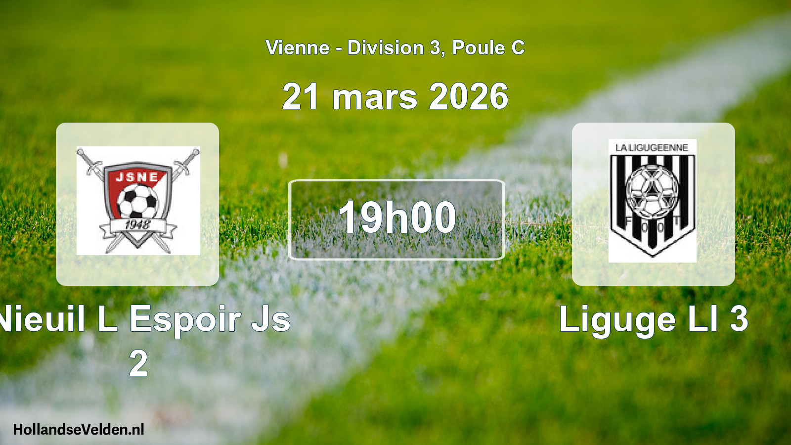 Scheduled Match: Nieuil L Espoir Js 2 - Liguge Ll 3 (21 March 2026)