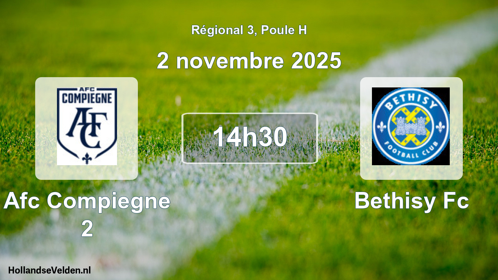 Geplande wedstrijd: Afc Compiegne 2 - Bethisy Fc (2 novembre 2025)
