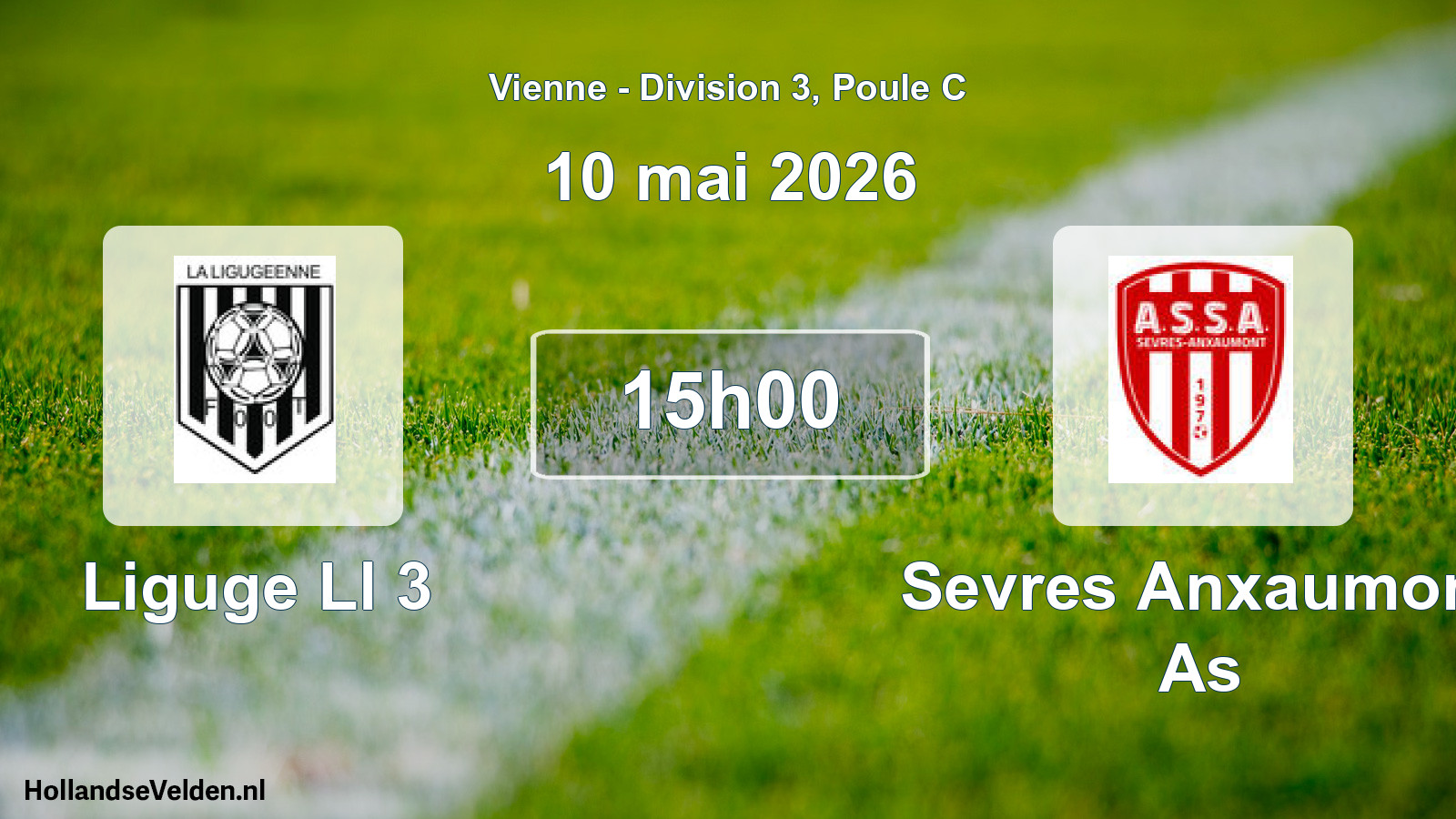 Geplande wedstrijd: Liguge Ll 3 - Sevres Anxaumont As (10 mei 2026)