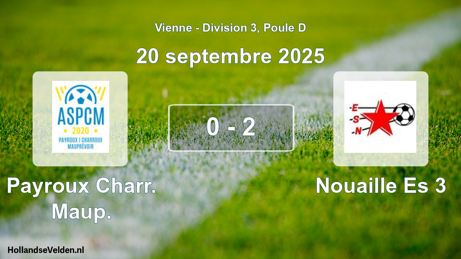 Total number of matches played: Payroux Charr. Maup. - Nouaille Es 3 0 - 2 (20 September 2025)