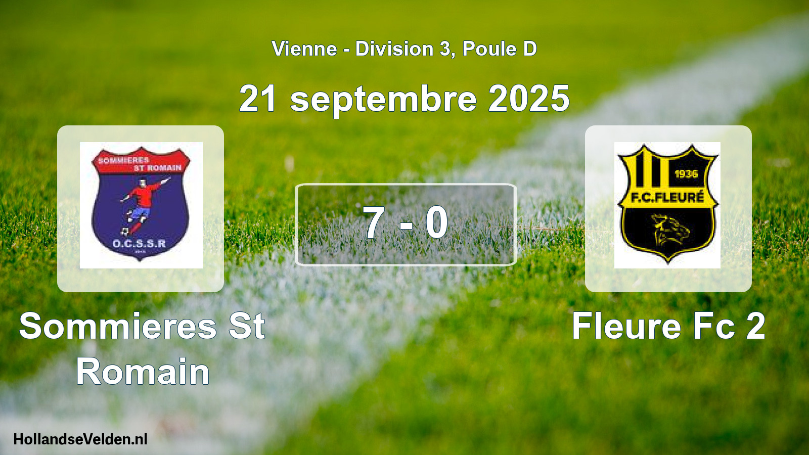 Gespeelde wedstrijd: Sommieres St Romain - Fleure Fc 2 7 - 0 (21 septembre 2025)
