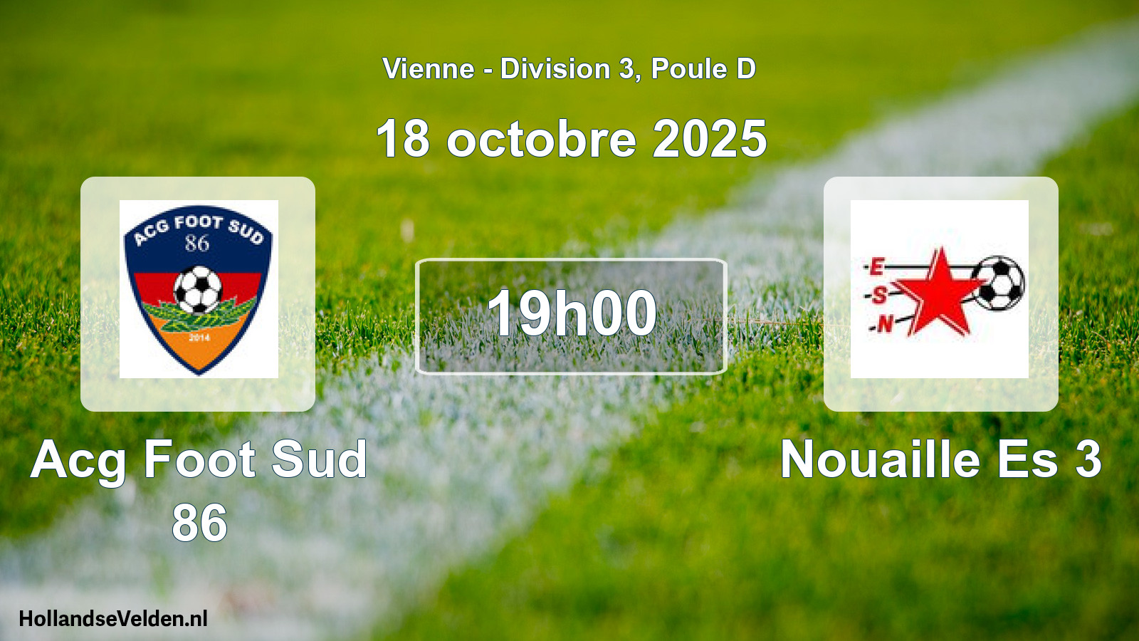 Geplande wedstrijd: Acg Foot Sud 86 - Nouaille Es 3 (18 octobre 2025)