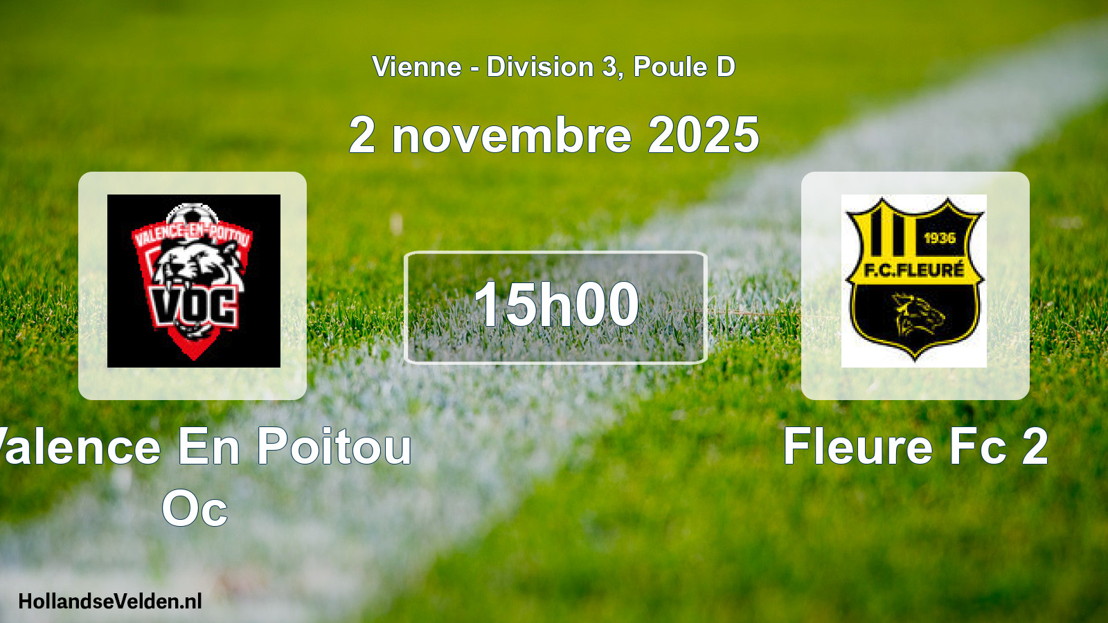 Geplande wedstrijd: Valence En Poitou Oc - Fleure Fc 2 (2 novembre 2025)