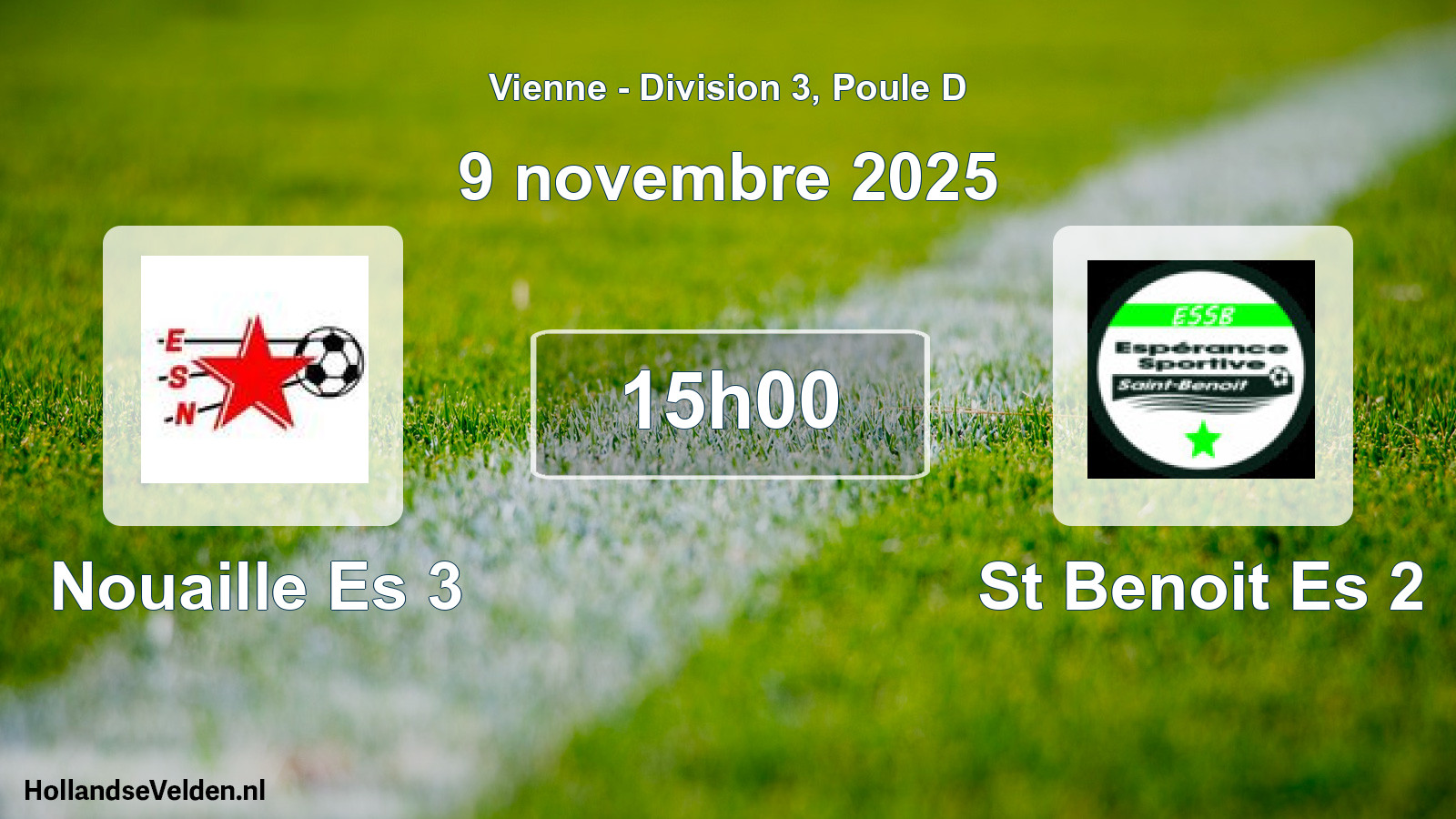 Scheduled Match: Nouaille Es 3 - St Benoit Es 2 (9 November 2025)