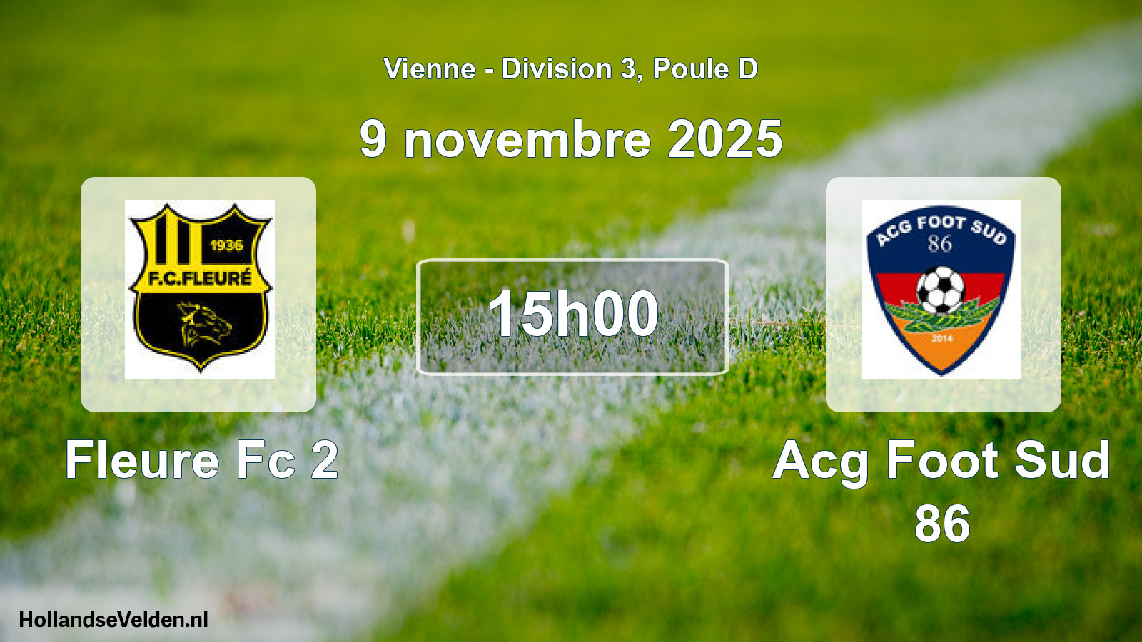 Scheduled Match: Fleure Fc 2 - Acg Foot Sud 86 (9 November 2025)