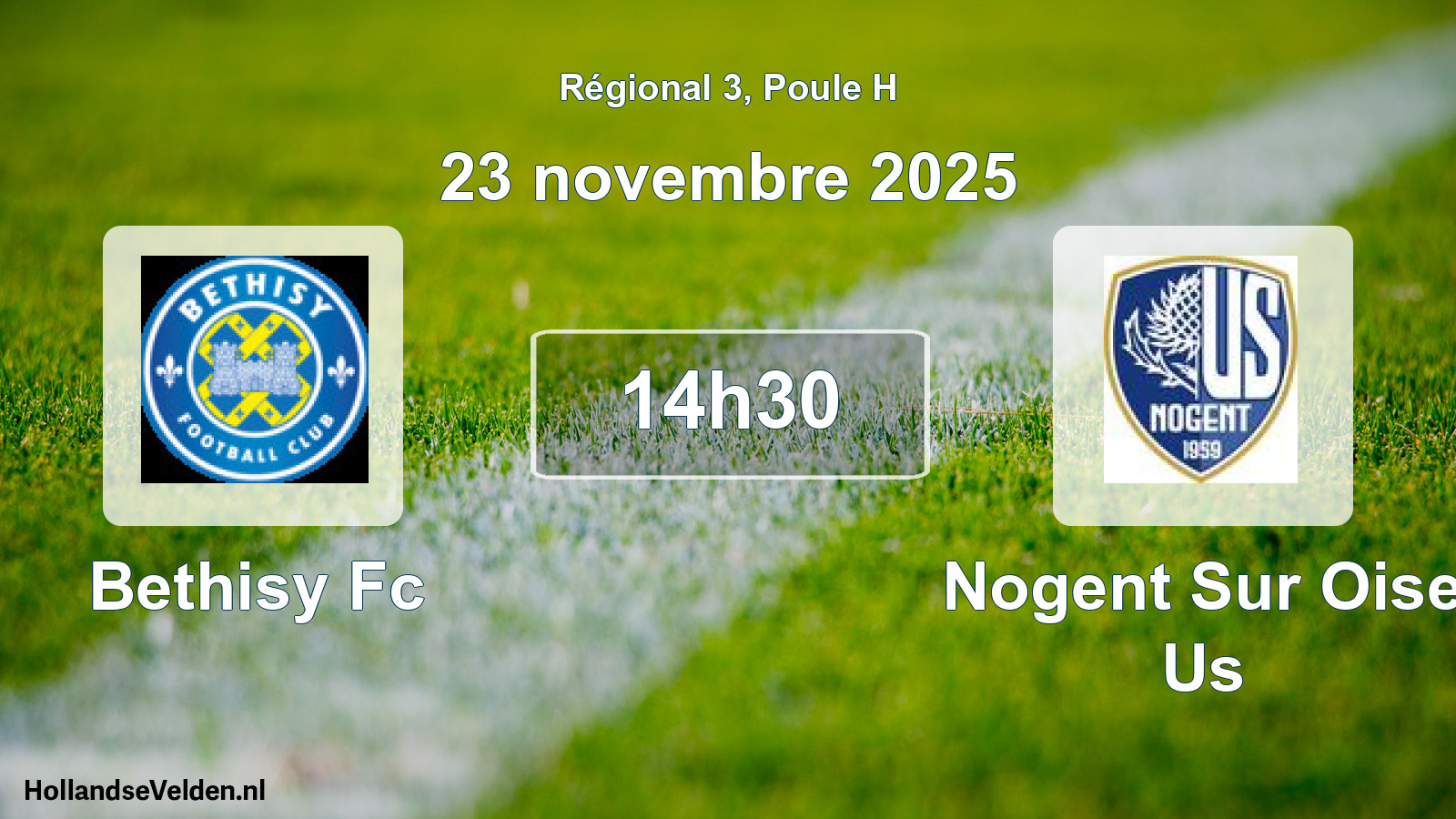 Scheduled Match: Bethisy Fc - Nogent Sur Oise Us (23 November 2025)