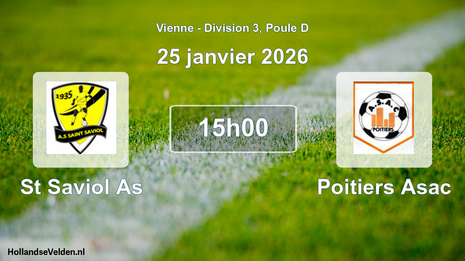 Geplande wedstrijd: St Saviol As - Poitiers Asac (25 janvier 2026)