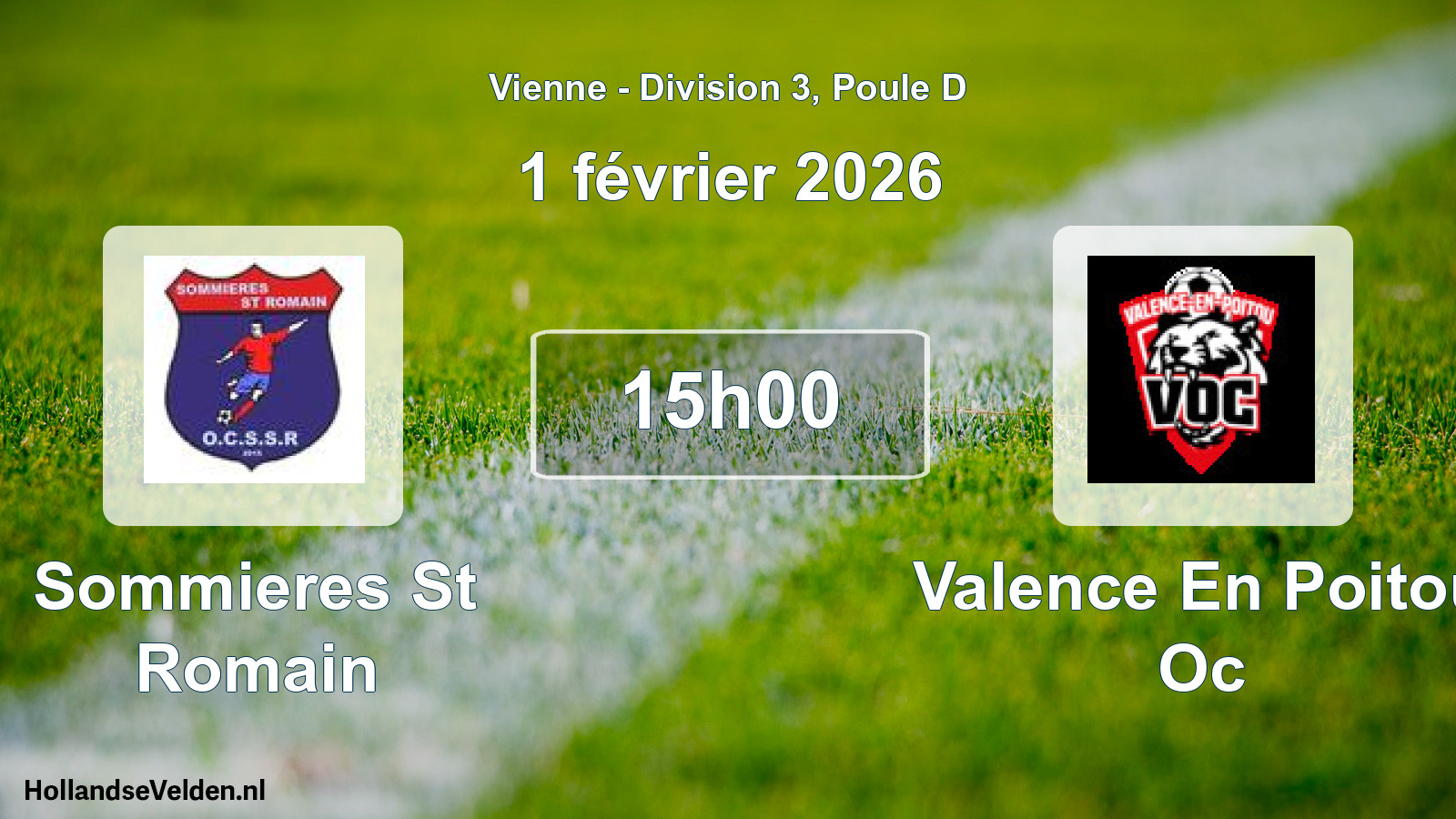 Geplande wedstrijd: Sommieres St Romain - Valence En Poitou Oc (1 février 2026)
