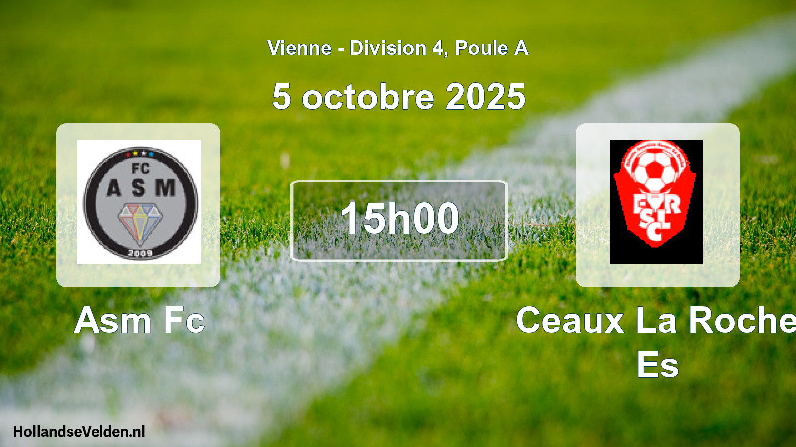 Geplande wedstrijd: Asm Fc - Ceaux La Roche Es (5 octobre 2025)