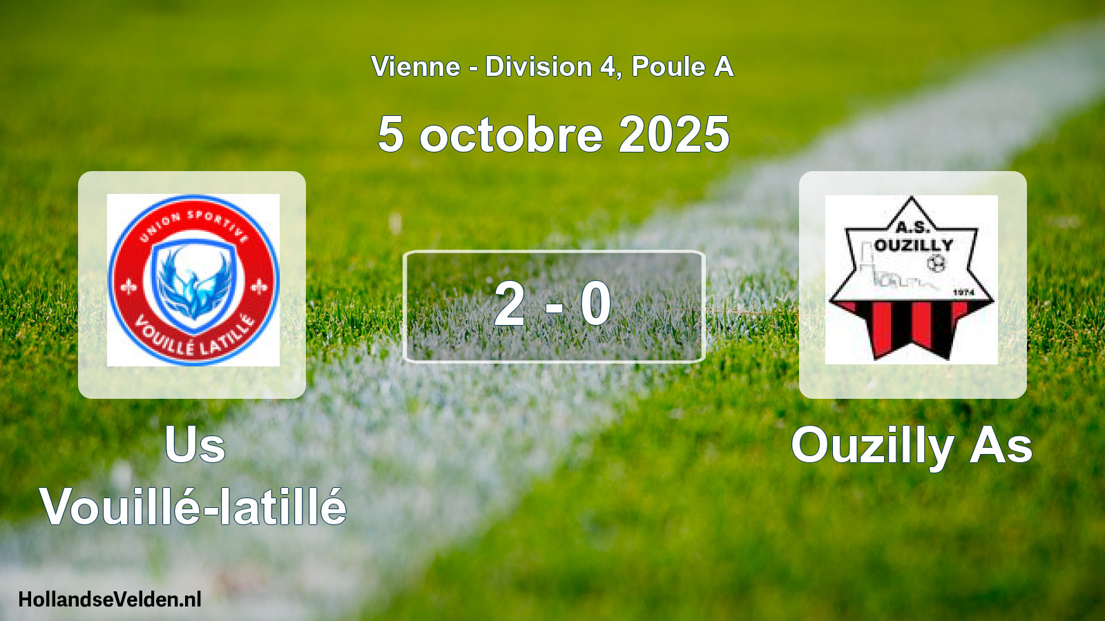 Total number of matches played: Us Vouillé-latillé - Ouzilly As 2 - 0 (5 October 2025)