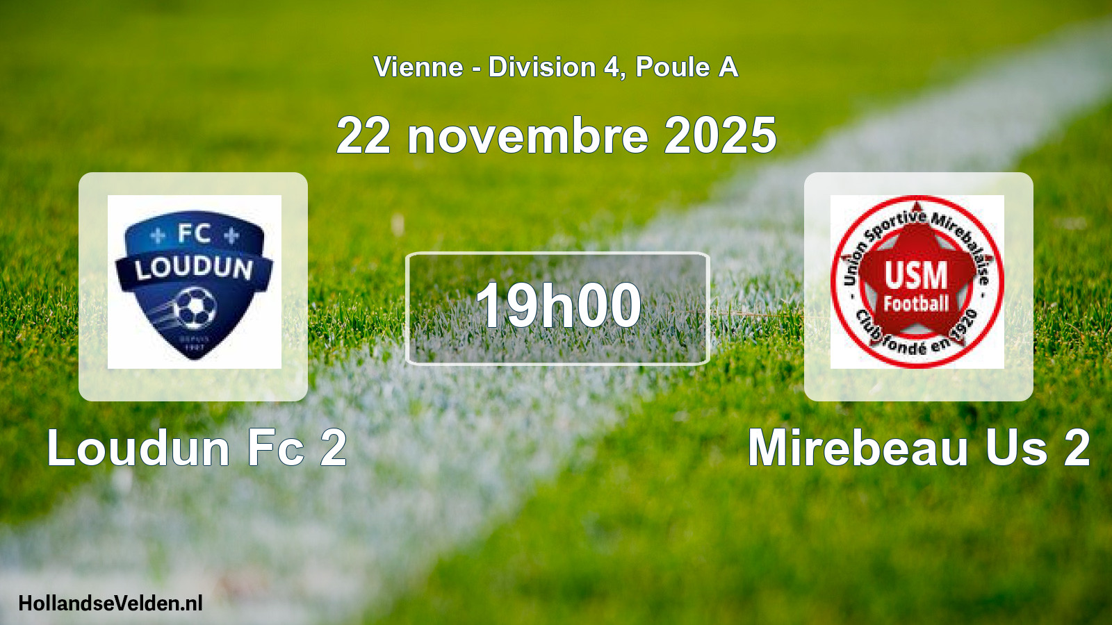 Geplande wedstrijd: Loudun Fc 2 - Mirebeau Us 2 (22 novembre 2025)