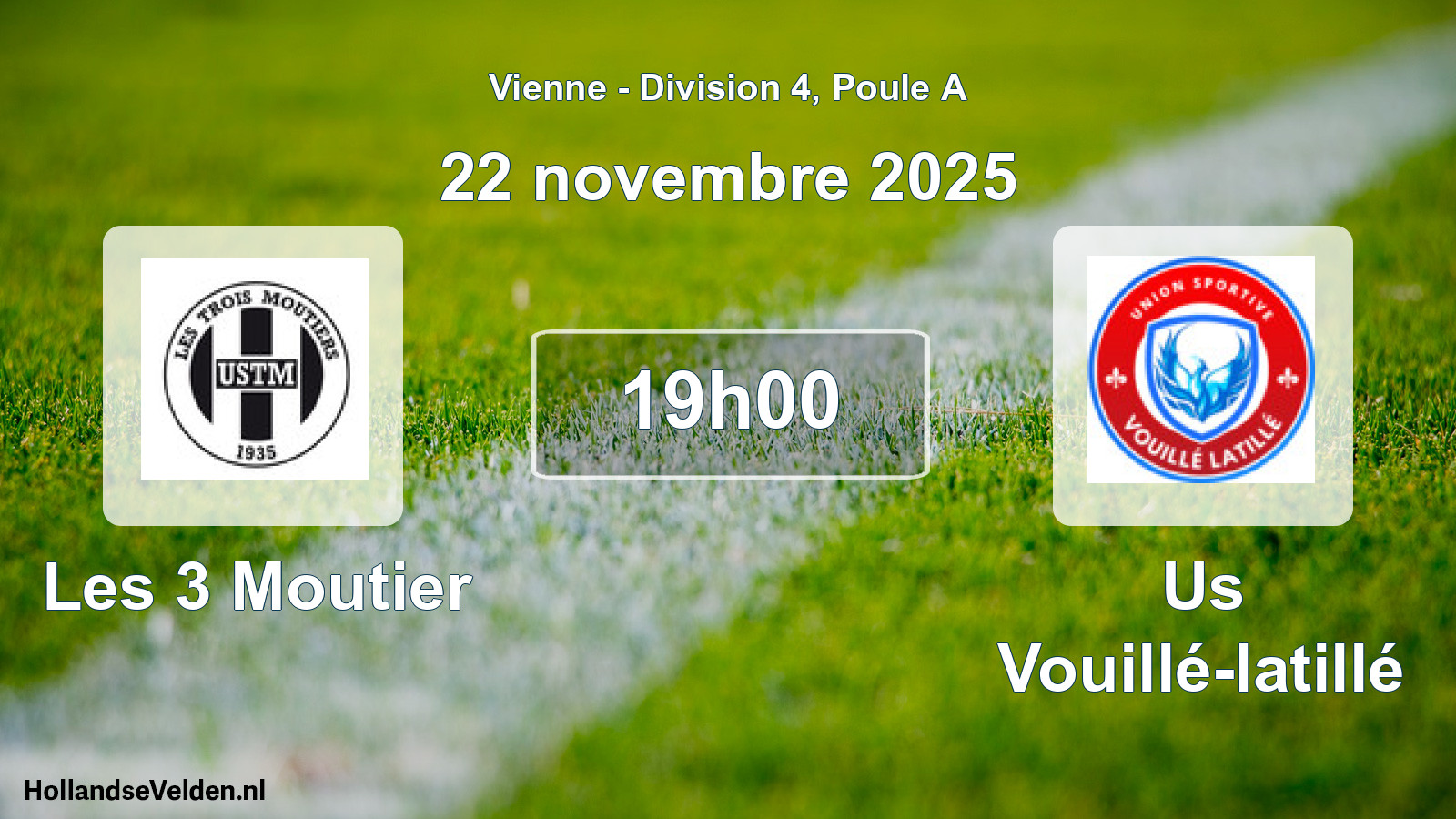 Scheduled Match: Les 3 Moutier - Us Vouillé-latillé (22 November 2025)