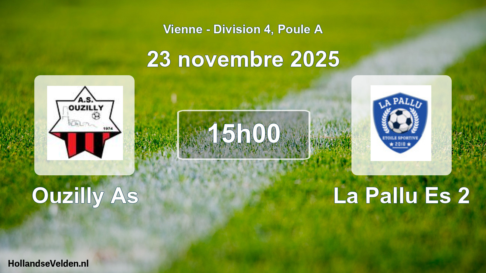 Geplande wedstrijd: Ouzilly As - La Pallu Es 2 (23 novembre 2025)