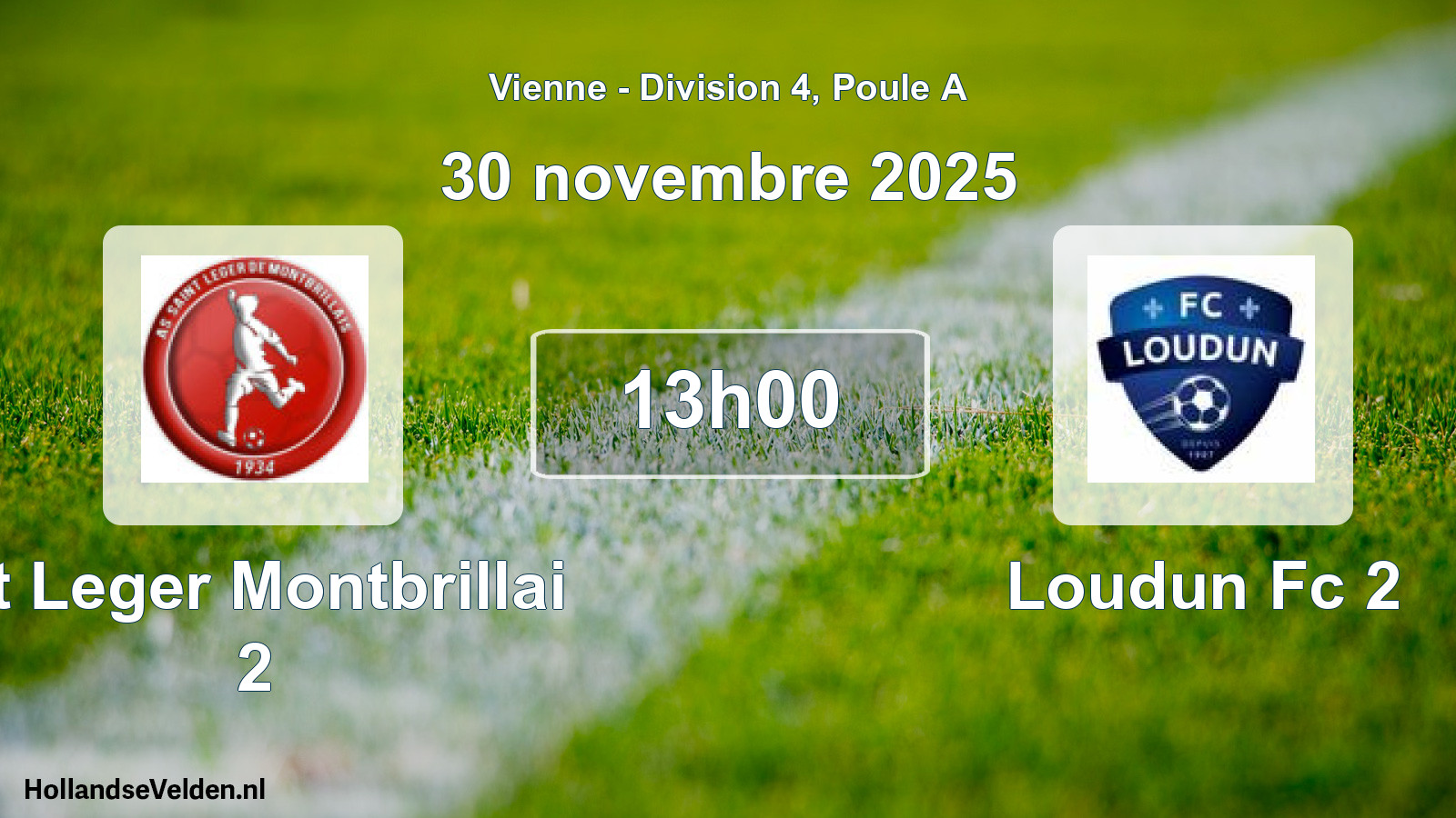 Geplande wedstrijd: St Leger Montbrillai 2 - Loudun Fc 2 (30 november 2025)