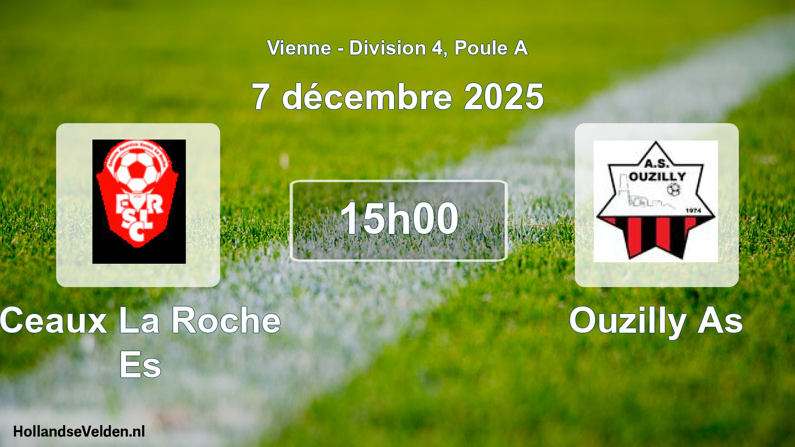 Geplande wedstrijd: Ceaux La Roche Es - Ouzilly As (7 décembre 2025)