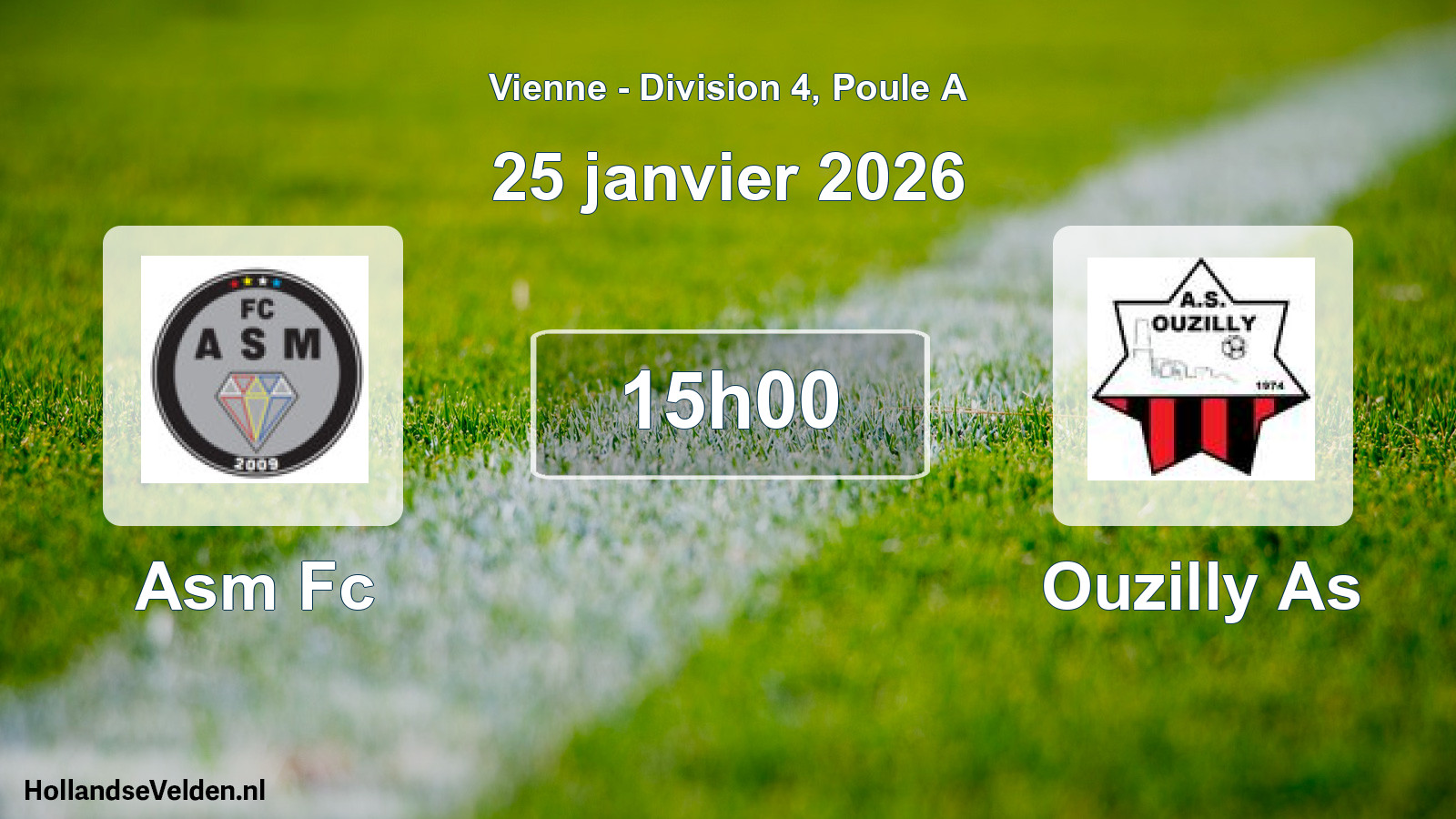 Geplande wedstrijd: Asm Fc - Ouzilly As (25 janvier 2026)