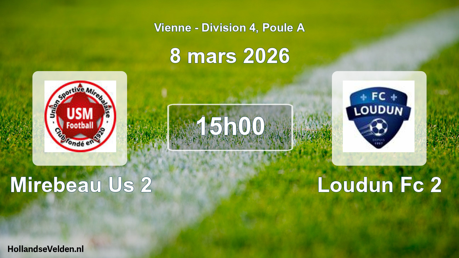 Scheduled Match: Mirebeau Us 2 - Loudun Fc 2 (8 March 2026)