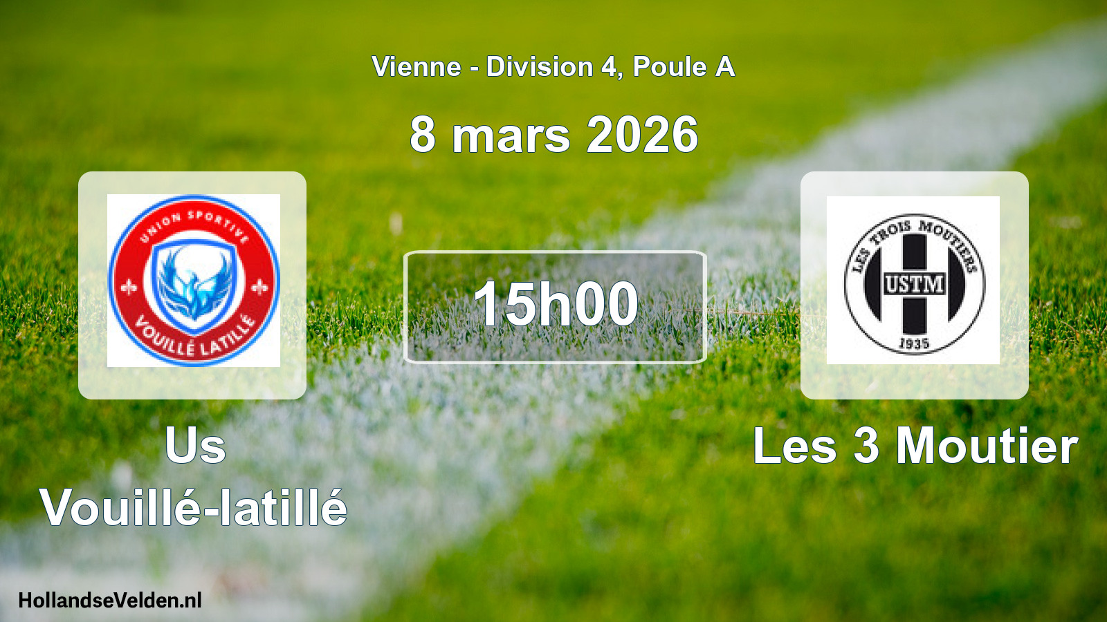 Scheduled Match: Us Vouillé-latillé - Les 3 Moutier (8 March 2026)