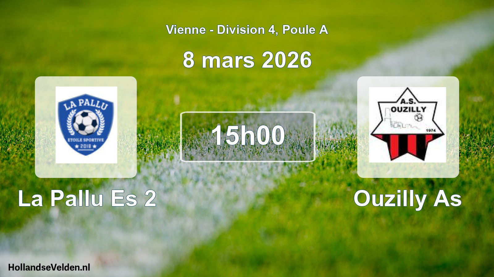 Geplande wedstrijd: La Pallu Es 2 - Ouzilly As (8 mars 2026)