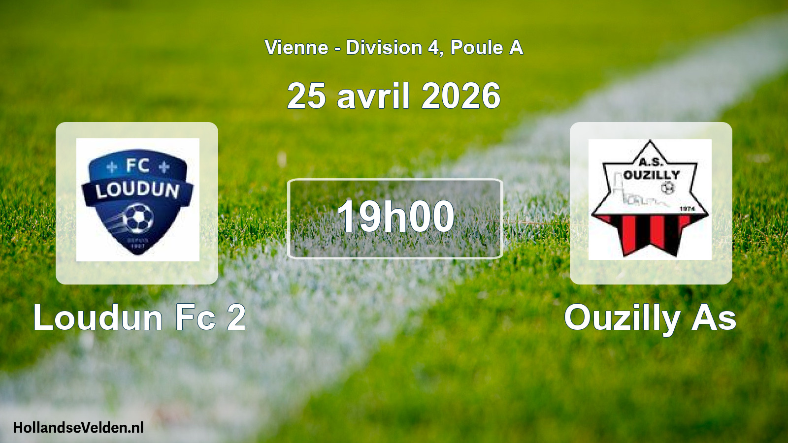 Geplande wedstrijd: Loudun Fc 2 - Ouzilly As (25 avril 2026)