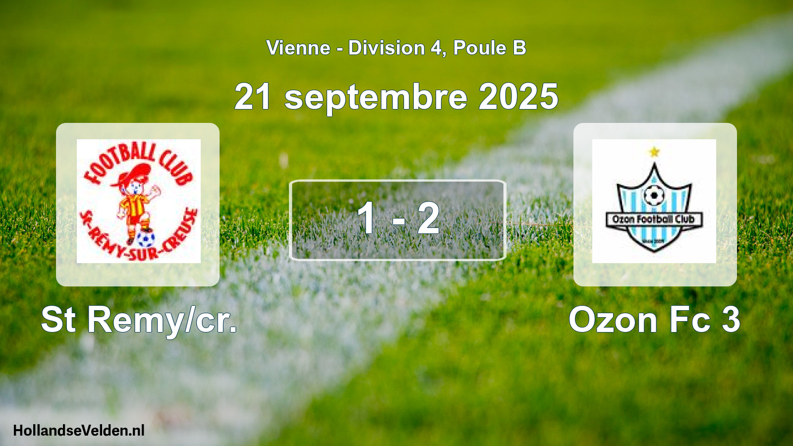 Gespeelde wedstrijd: St Remy/cr. - Ozon Fc 3 1 - 2 (21 septembre 2025)
