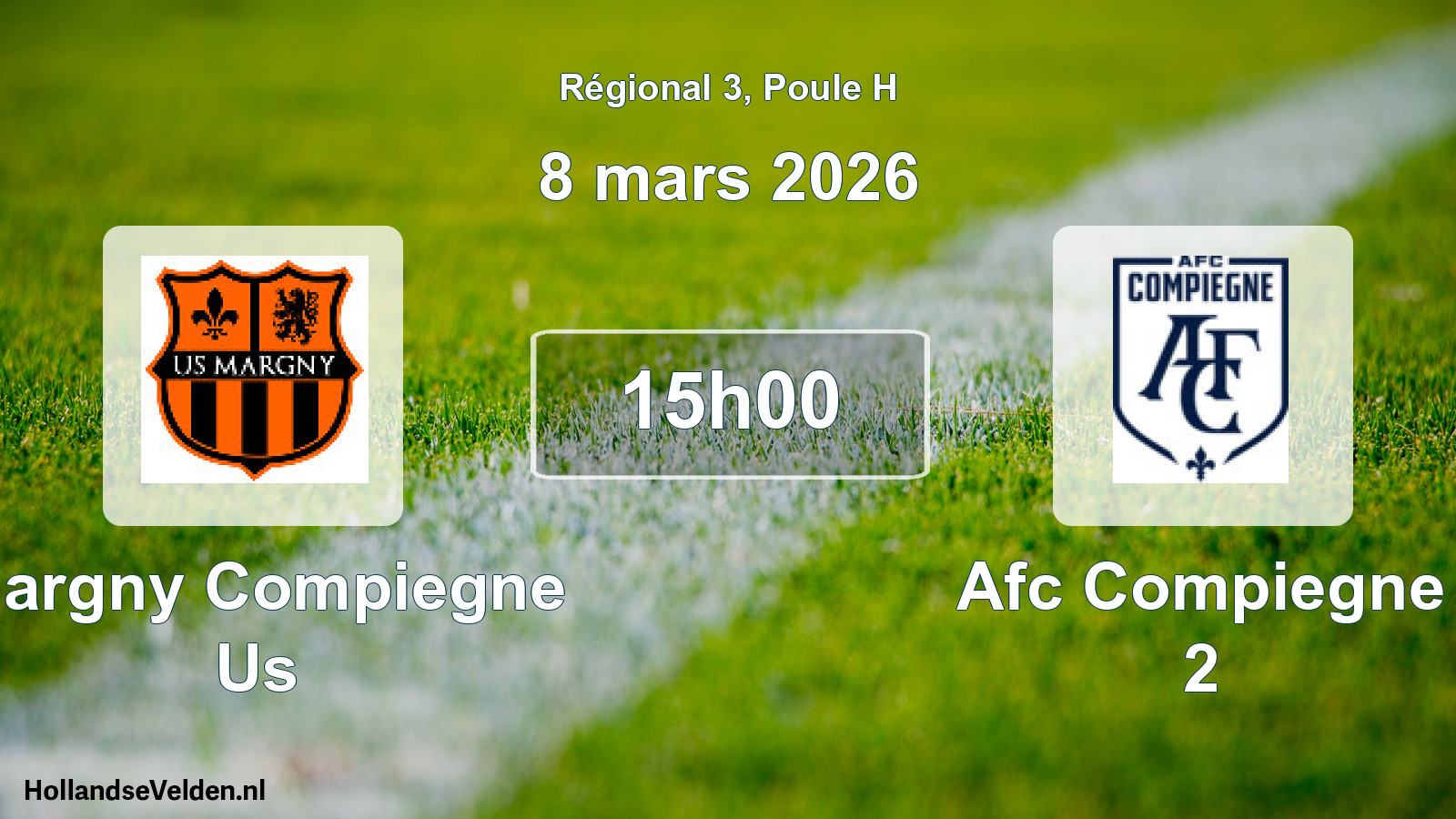 Geplande wedstrijd: Margny Compiegne Us - Afc Compiegne 2 (8 mars 2026)