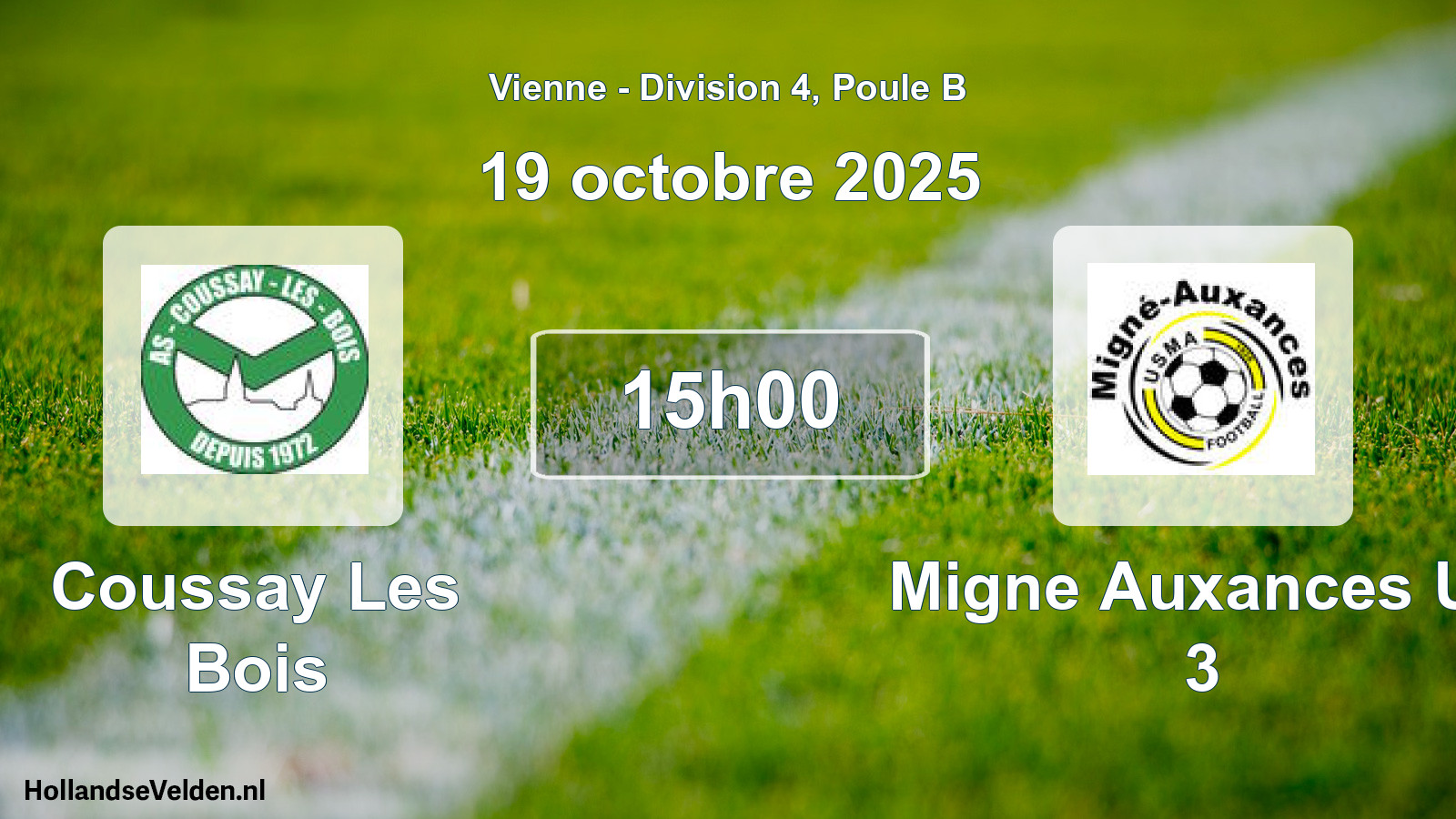 Scheduled Match: Coussay Les Bois - Migne Auxances Us 3 (19 October 2025)