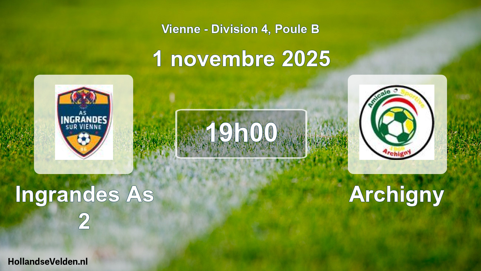 Geplande wedstrijd: Ingrandes As 2 - Archigny (1 novembre 2025)