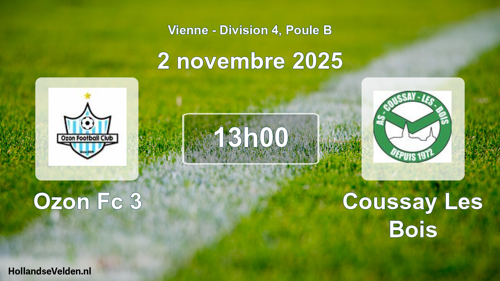Geplande wedstrijd: Ozon Fc 3 - Coussay Les Bois (2 november 2025)