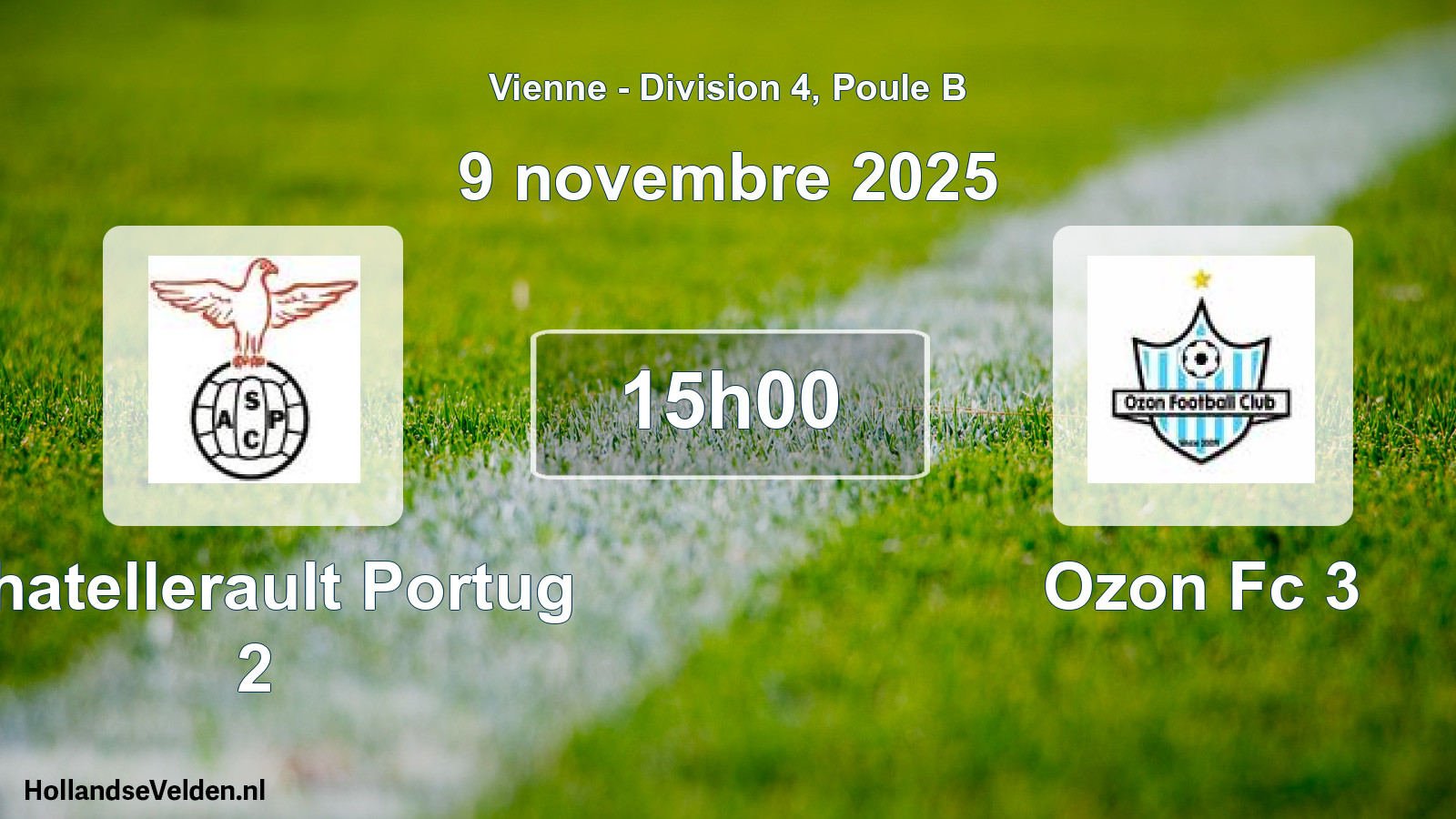 Geplande wedstrijd: Chatellerault Portug 2 - Ozon Fc 3 (9 novembre 2025)