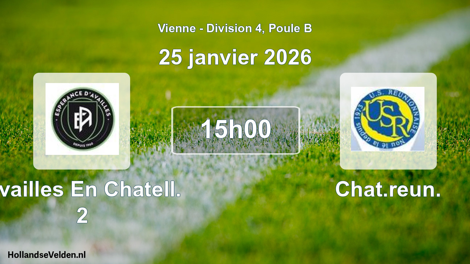 Geplande wedstrijd: Availles En Chatell. 2 - Chat.reun. (25 janvier 2026)