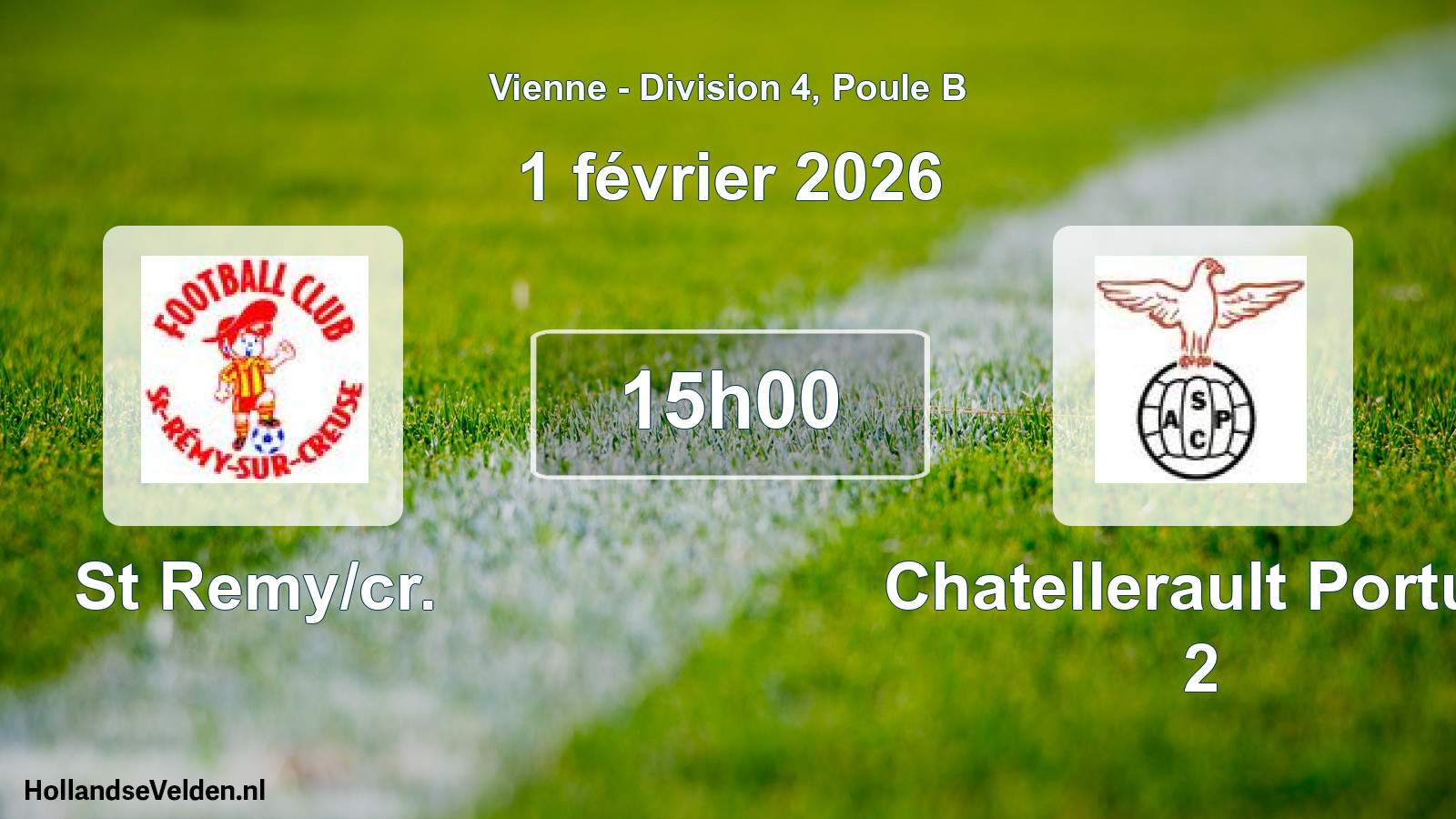 Geplande wedstrijd: St Remy/cr. - Chatellerault Portug 2 (1 februari 2026)