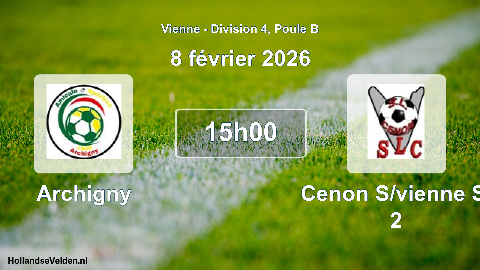 Geplande wedstrijd: Archigny - Cenon S/vienne Sl 2 (8 février 2026)