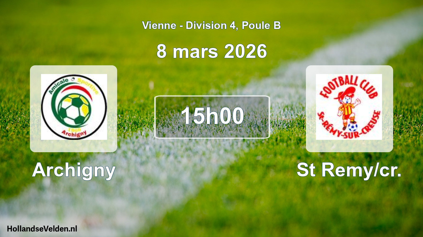 Geplande wedstrijd: Archigny - St Remy/cr. (8 maart 2026)