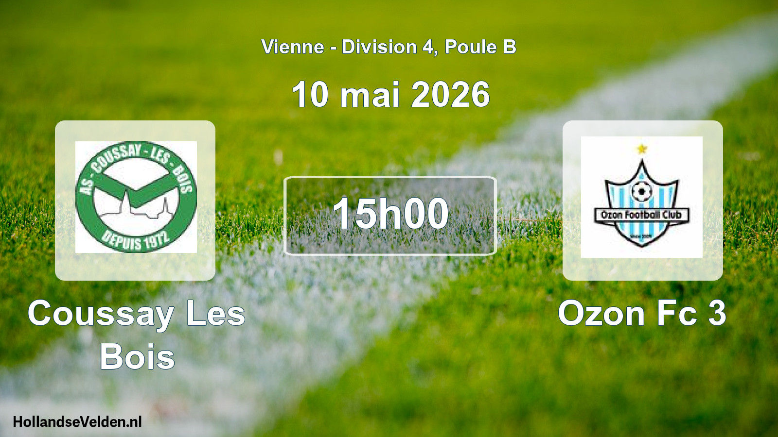 Geplande wedstrijd: Coussay Les Bois - Ozon Fc 3 (10 mai 2026)