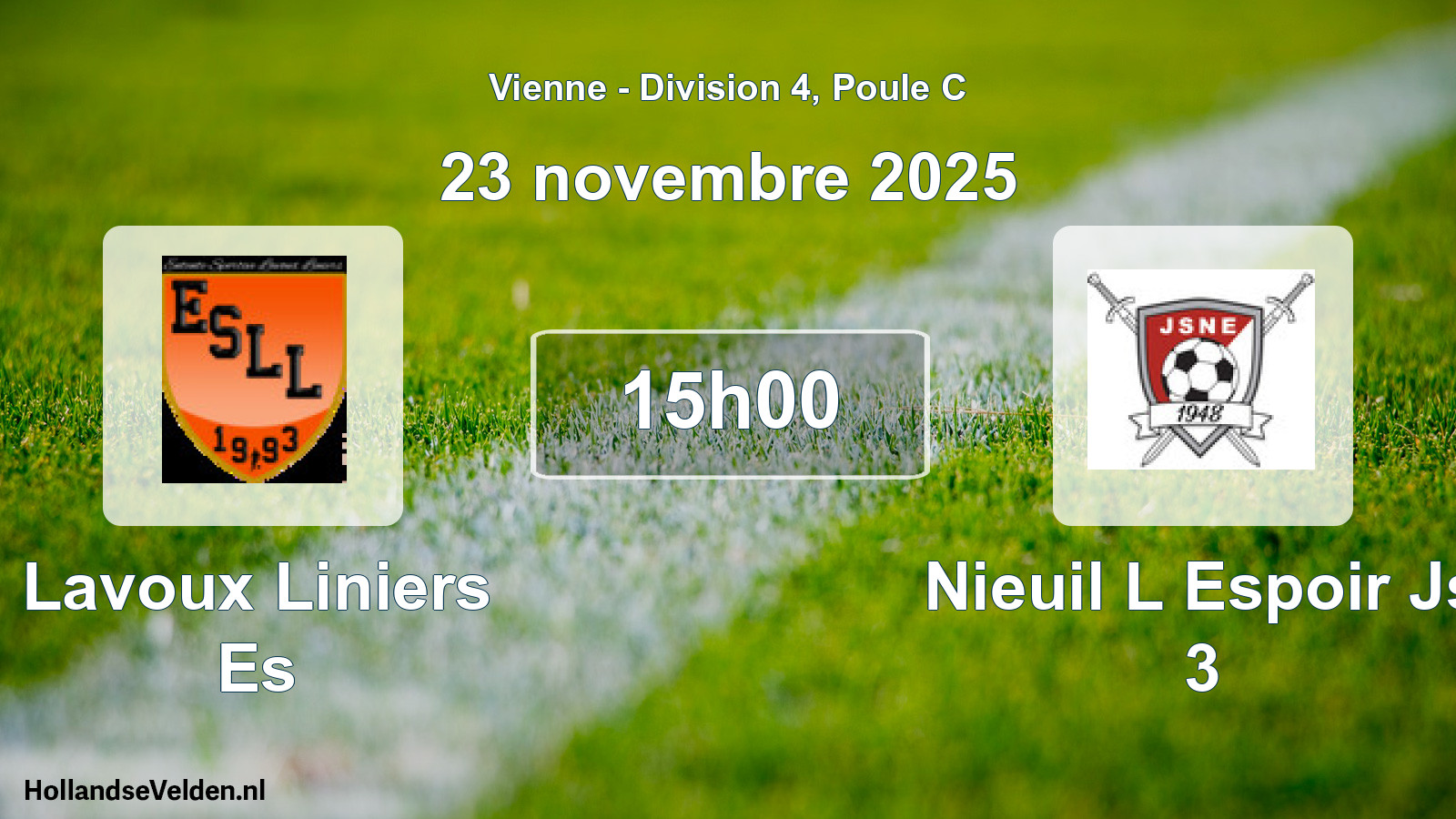 Scheduled Match: Lavoux Liniers Es - Nieuil L Espoir Js 3 (23 November 2025)