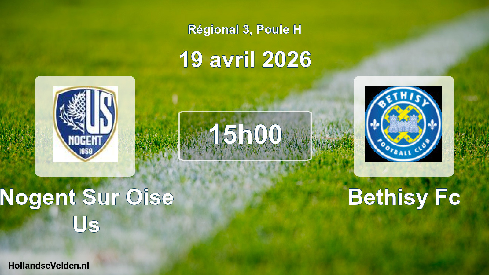 Scheduled Match: Nogent Sur Oise Us - Bethisy Fc (19 April 2026)