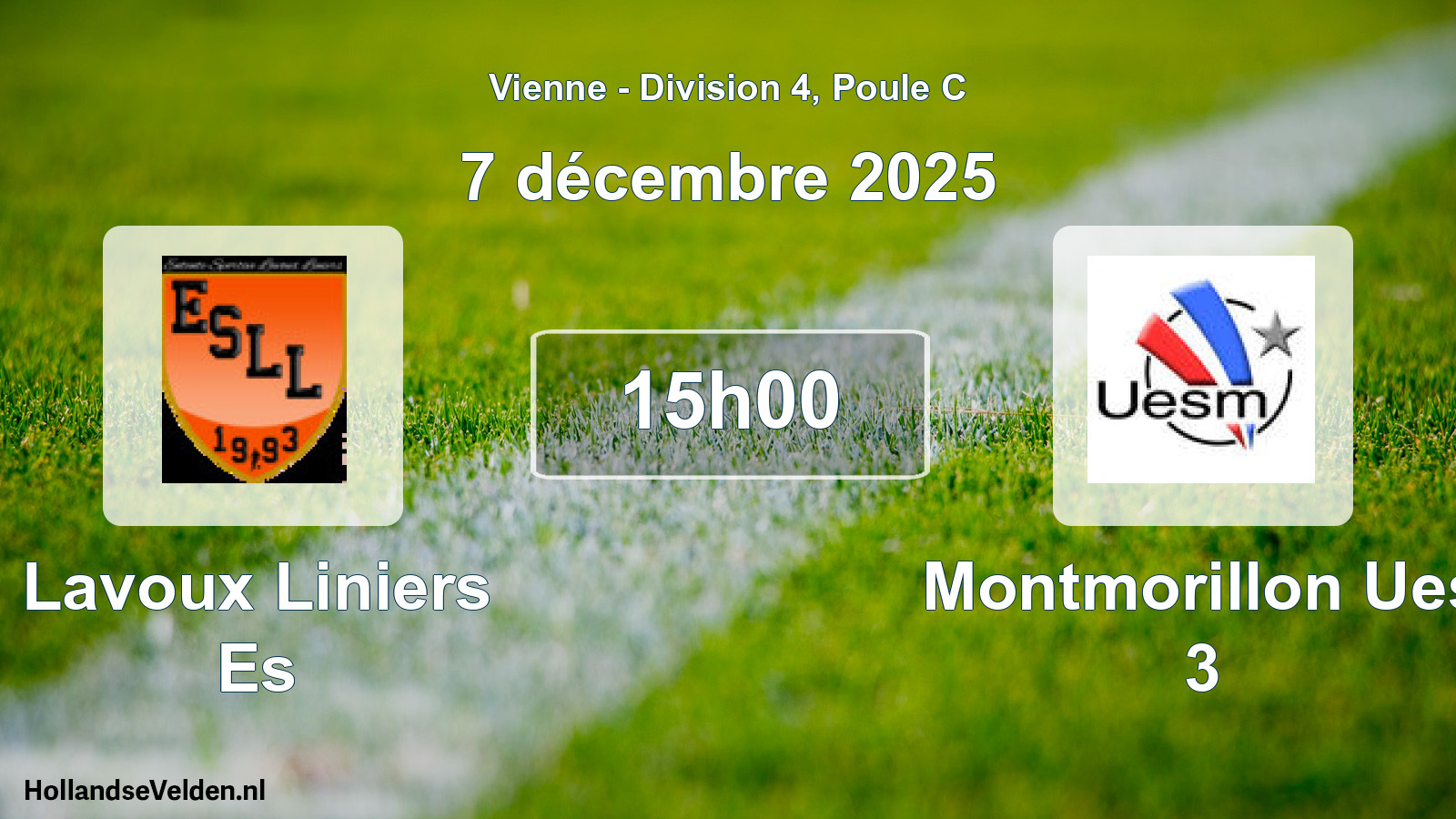 Geplande wedstrijd: Lavoux Liniers Es - Montmorillon Ues 3 (7 décembre 2025)