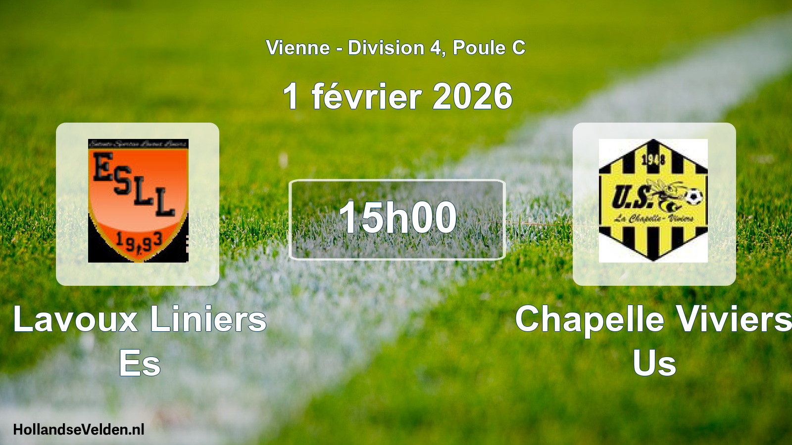 Geplande wedstrijd: Lavoux Liniers Es - Chapelle Viviers Us (1 février 2026)