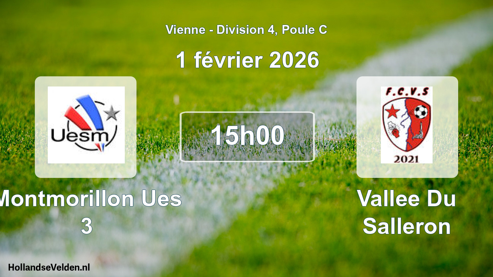 Geplande wedstrijd: Montmorillon Ues 3 - Vallee Du Salleron (1 février 2026)
