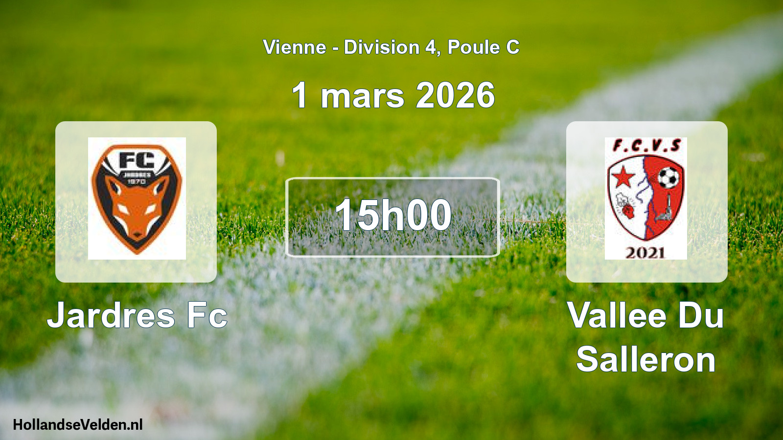 Geplande wedstrijd: Jardres Fc - Vallee Du Salleron (1 mars 2026)