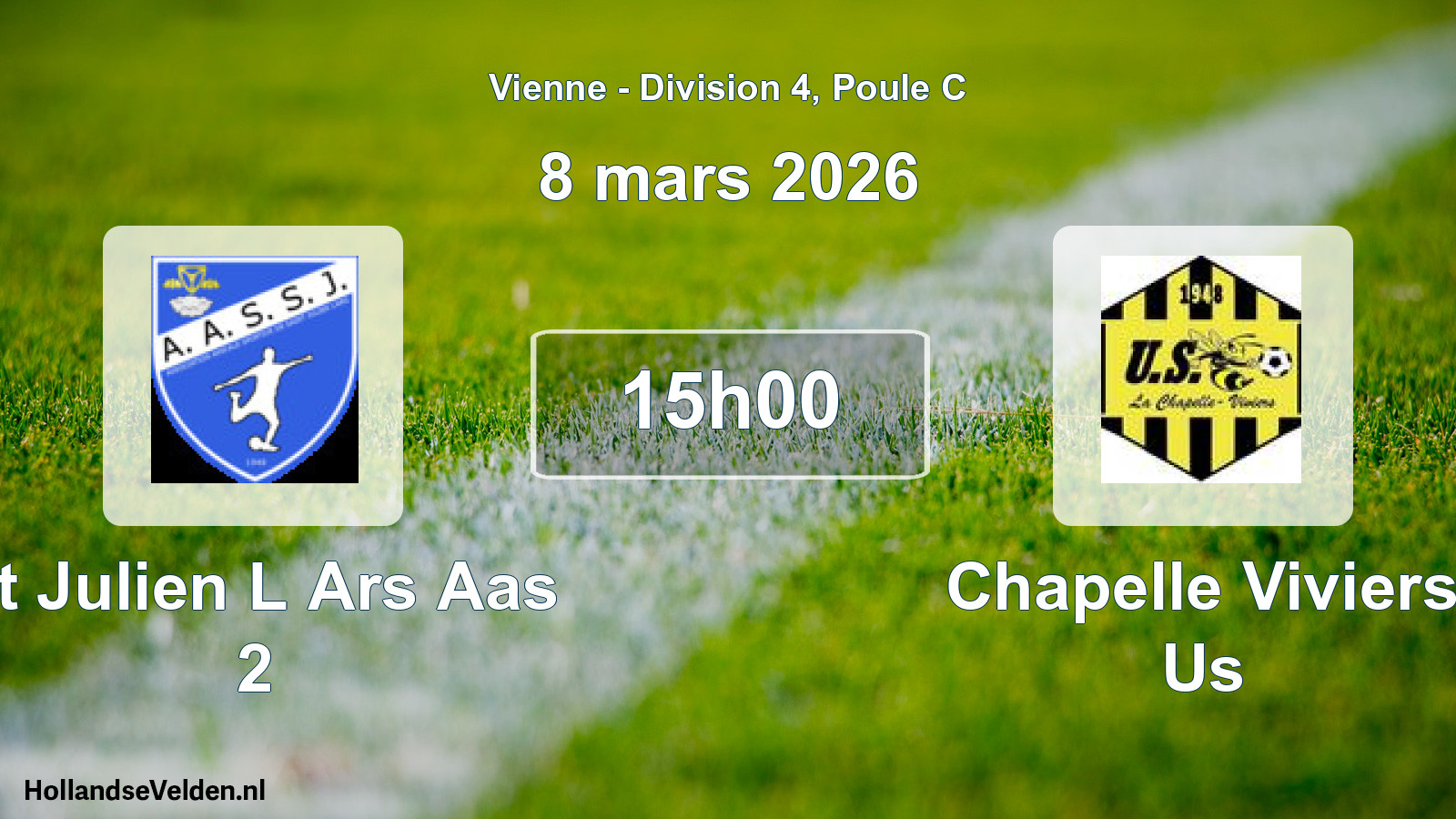 Geplande wedstrijd: St Julien L Ars Aas 2 - Chapelle Viviers Us (8 mars 2026)