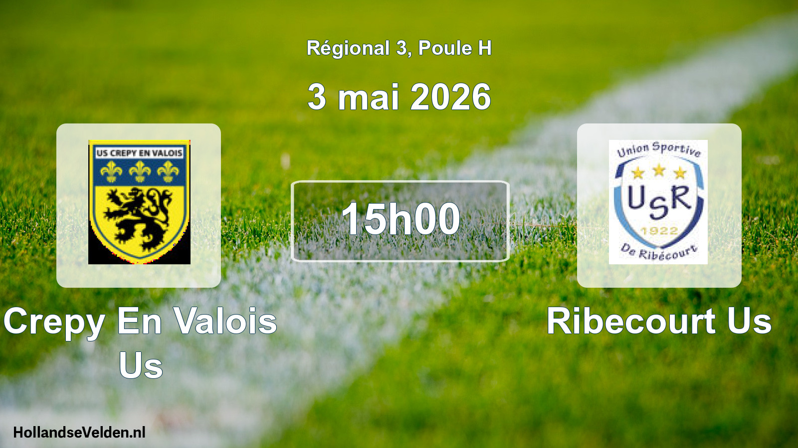 Scheduled Match: Crepy En Valois Us - Ribecourt Us (3 May 2026)