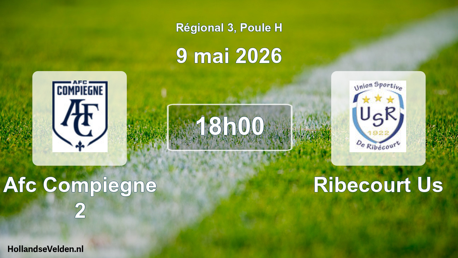 Geplande wedstrijd: Afc Compiegne 2 - Ribecourt Us (9 mai 2026)