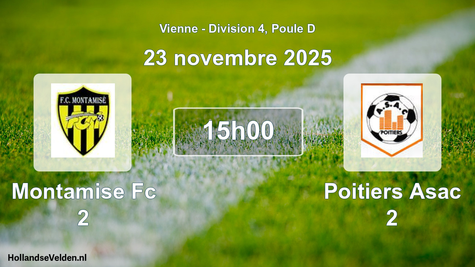 Scheduled Match: Montamise Fc 2 - Poitiers Asac 2 (23 November 2025)