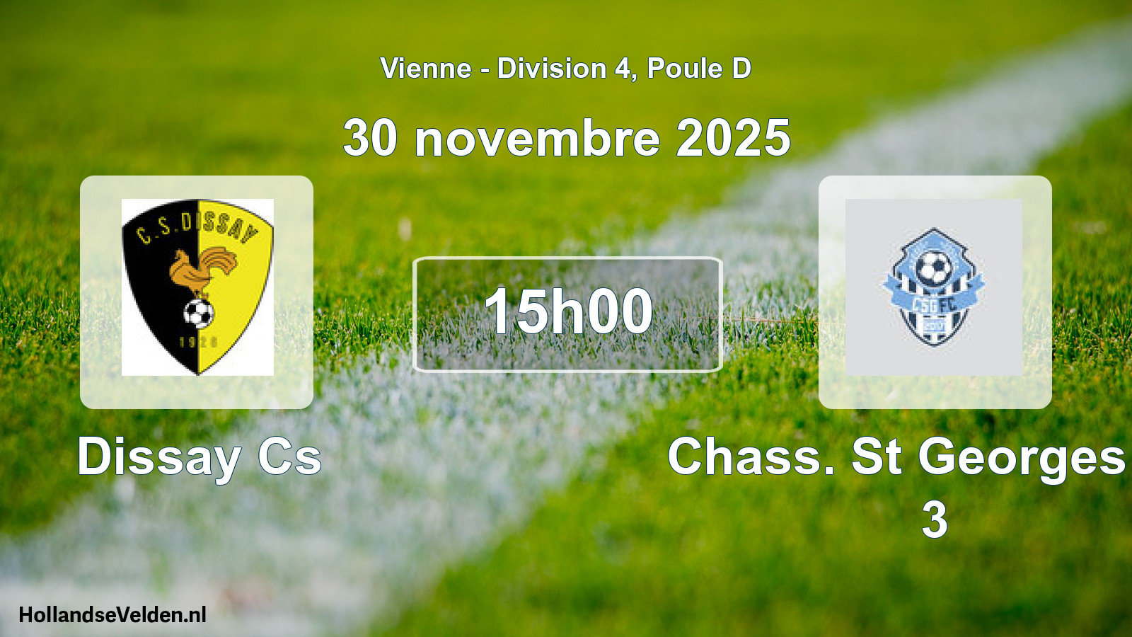 Scheduled Match: Dissay Cs - Chass. St Georges Fc 3 (30 November 2025)
