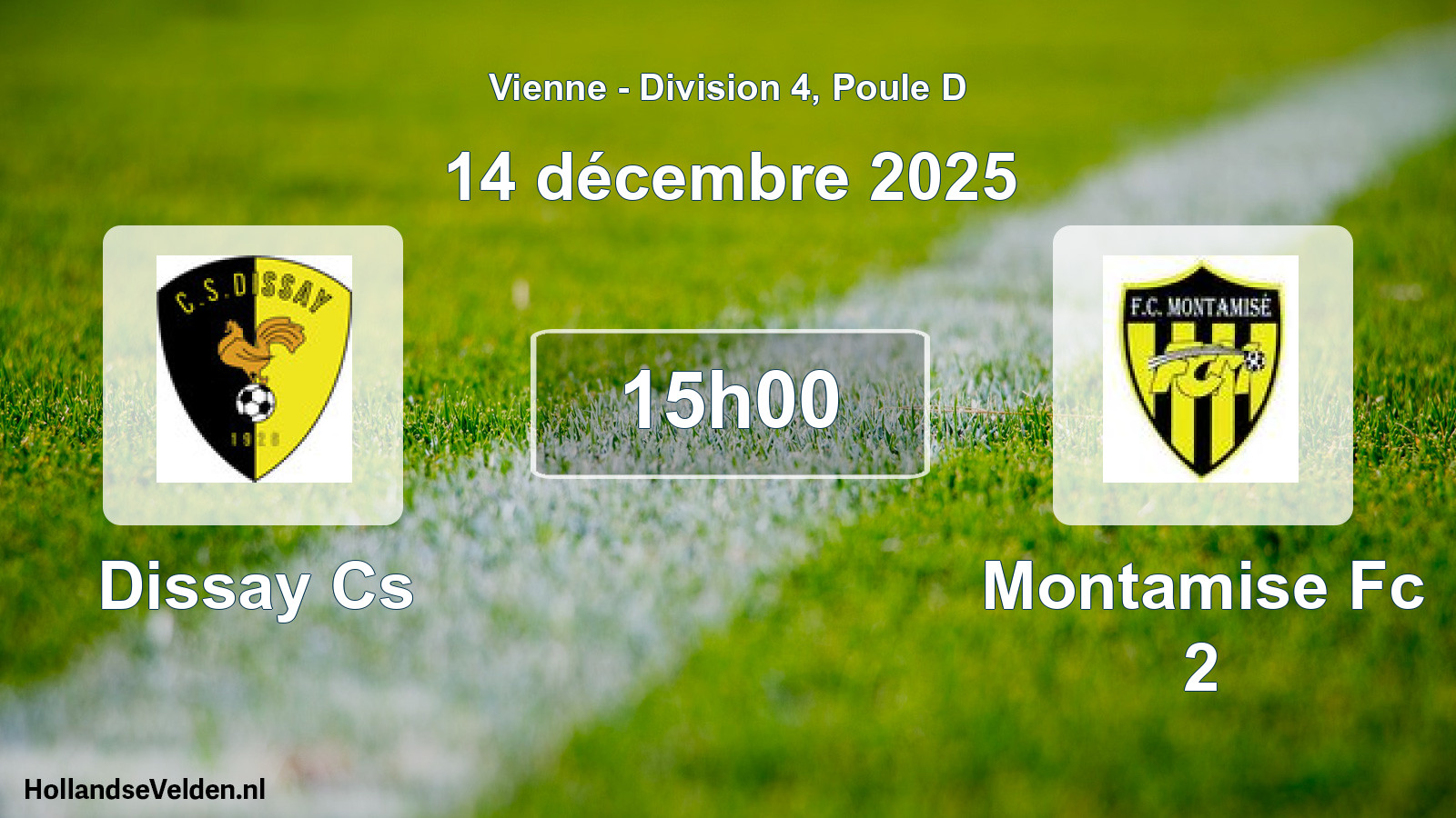 Scheduled Match: Dissay Cs - Montamise Fc 2 (14 December 2025)